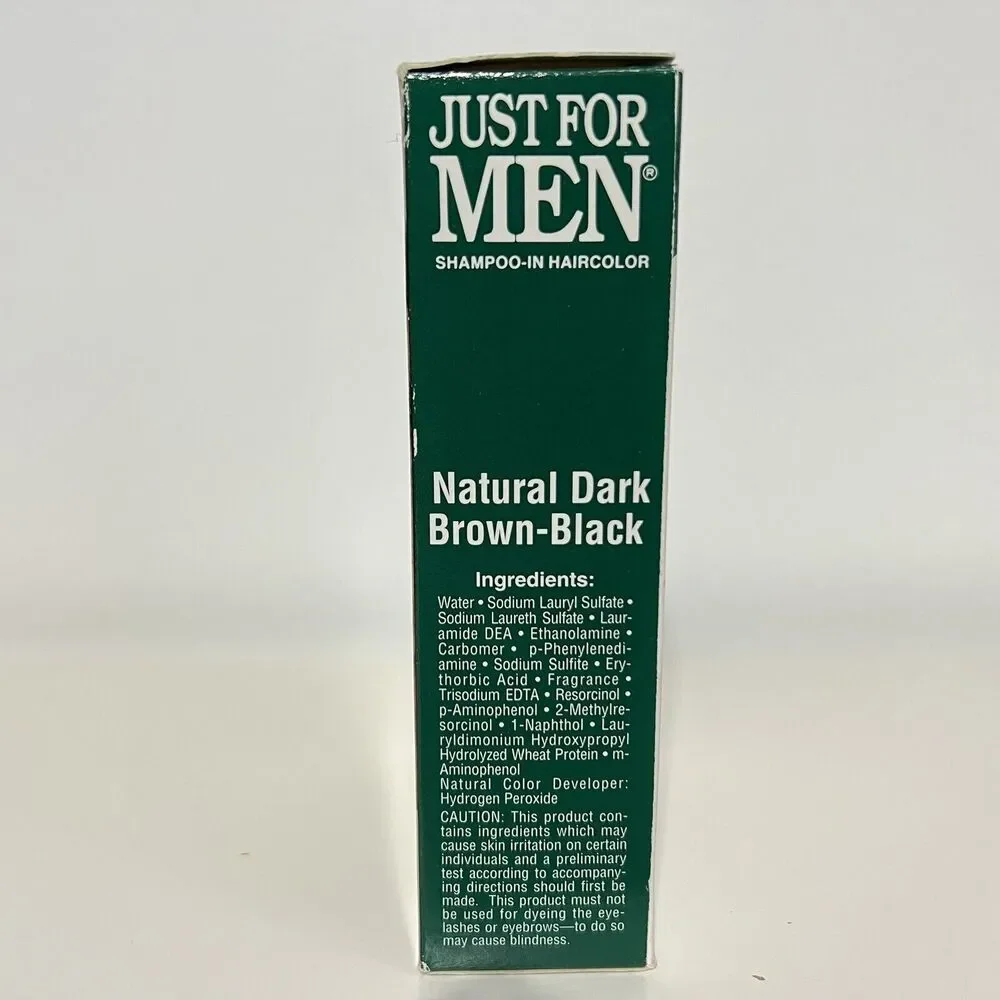 Just For Men Shampoo In Hair Color Natural Dark Brown Black Vintage Prop